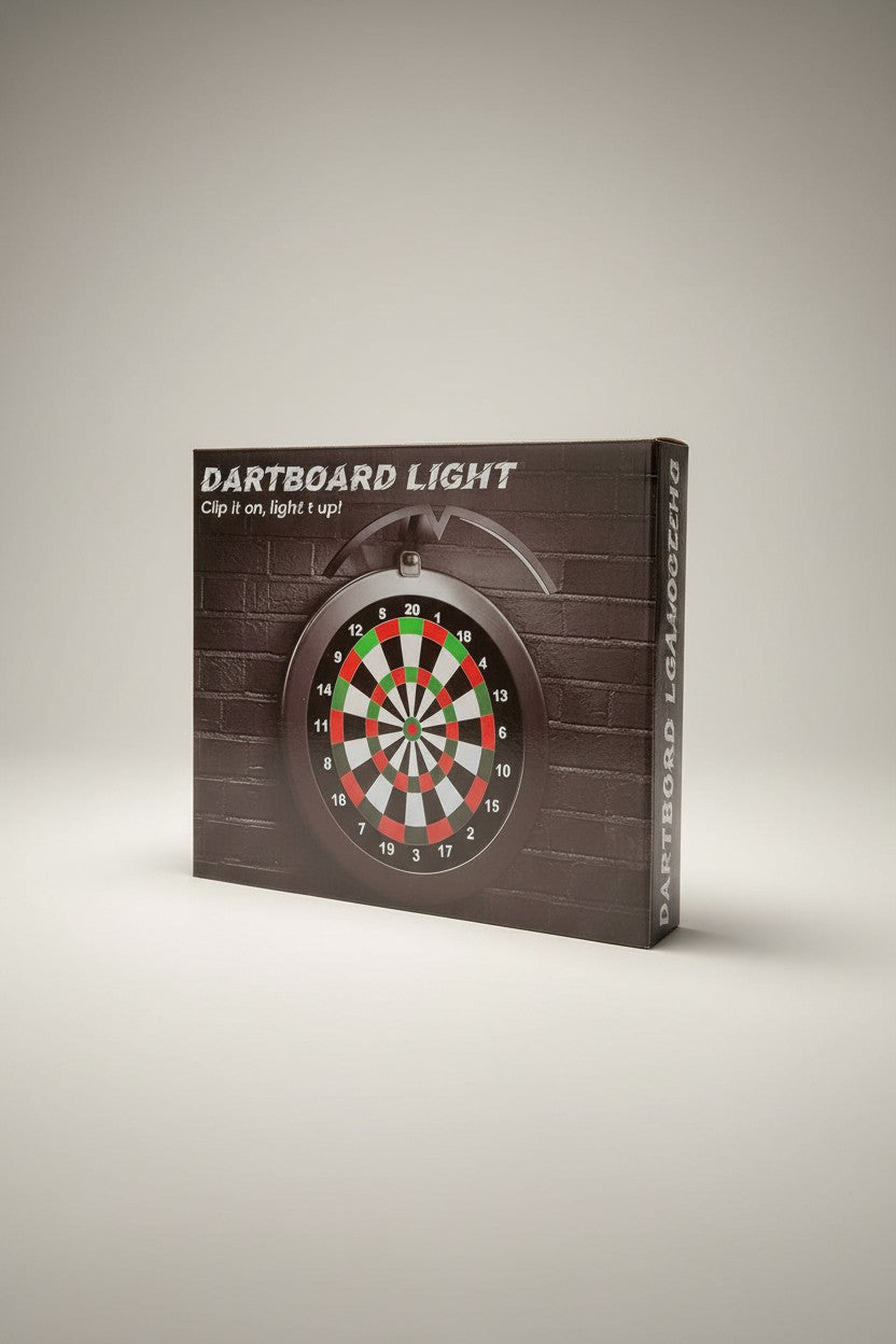 Exquisite Deal Shop BrightArk Dartboard Light FBD-001 clip-on LED ring lamp for shadow-free illumination.
