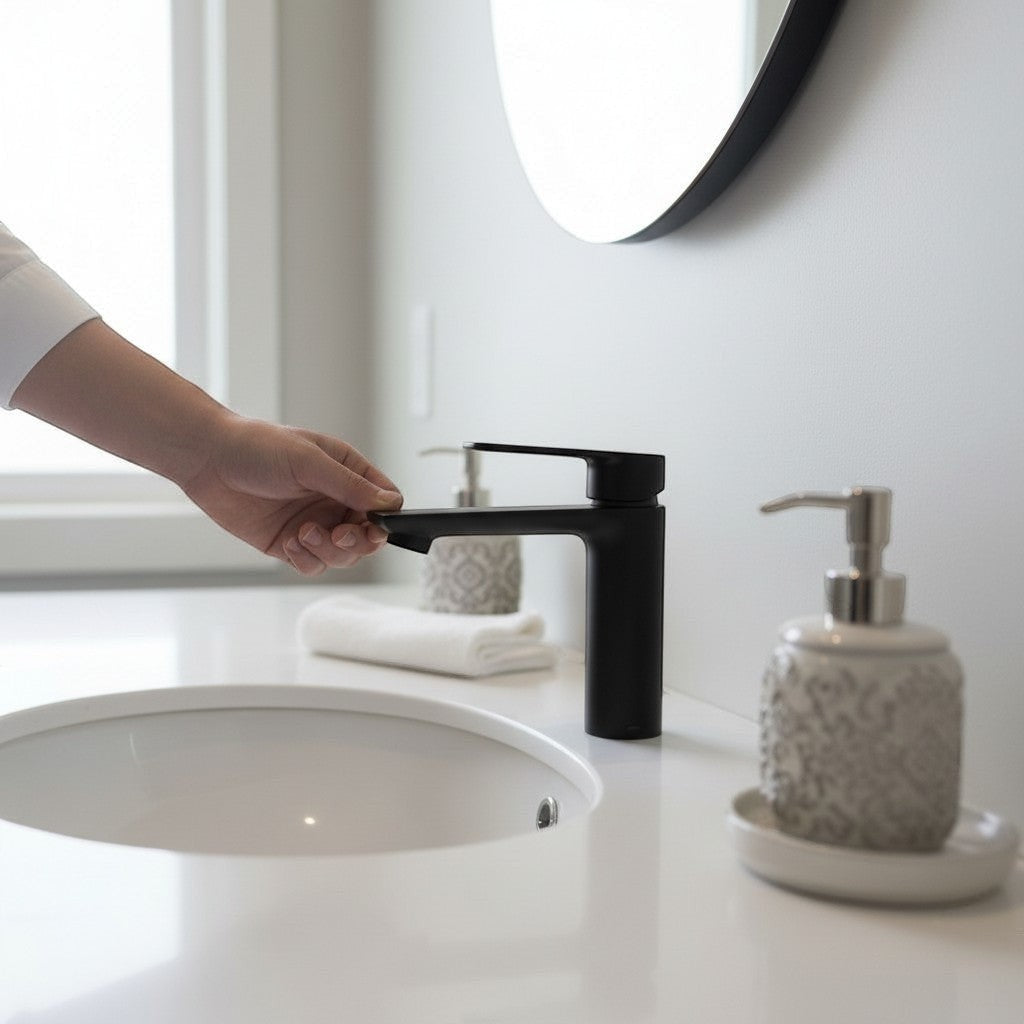 Exquisite Deal Shop single handle pull-down bathroom faucet in chrome finish. Modern design for sink.