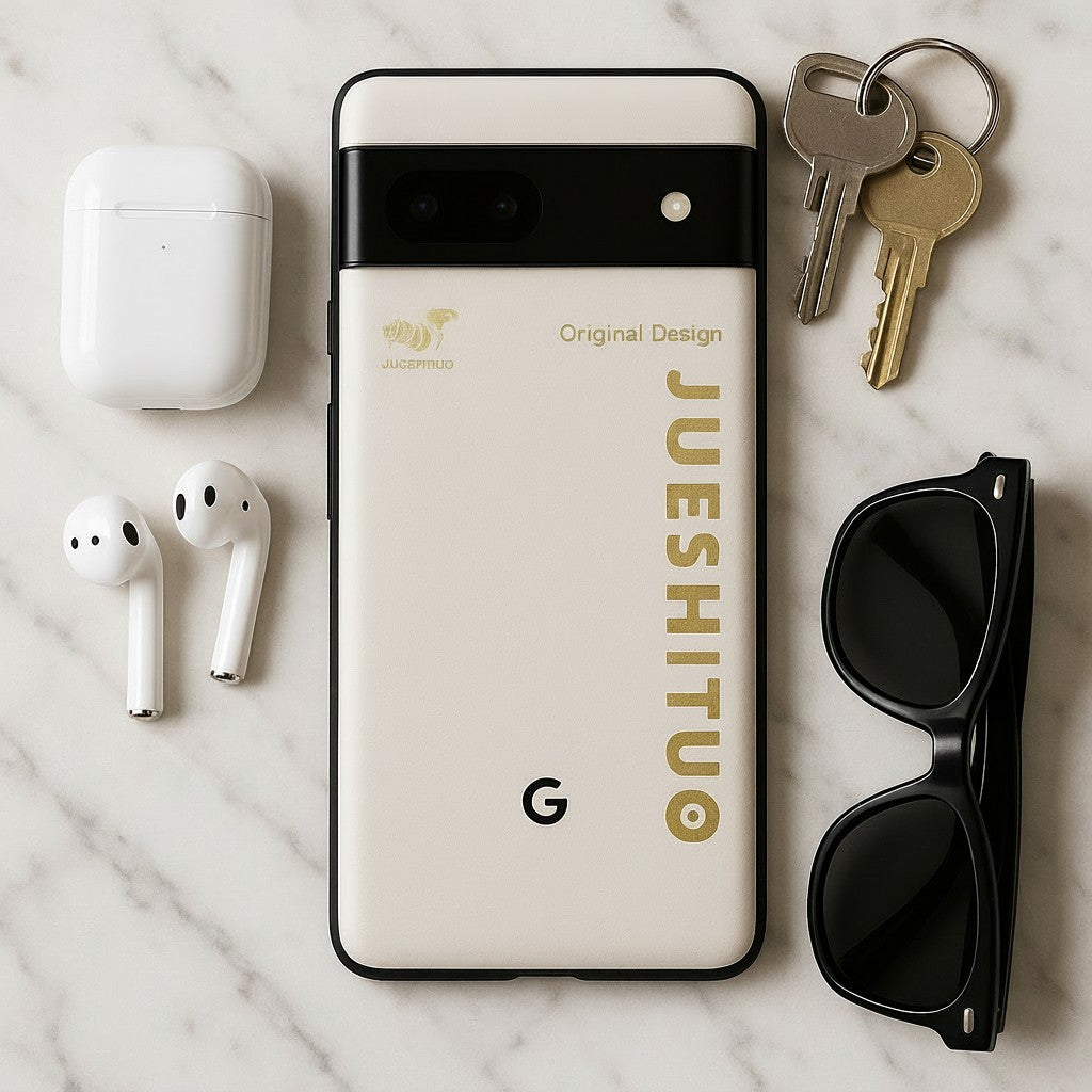 Exquisite Deal Shop Google Pixel case, cream with black accents, featuring Chinese characters and '29/8'.