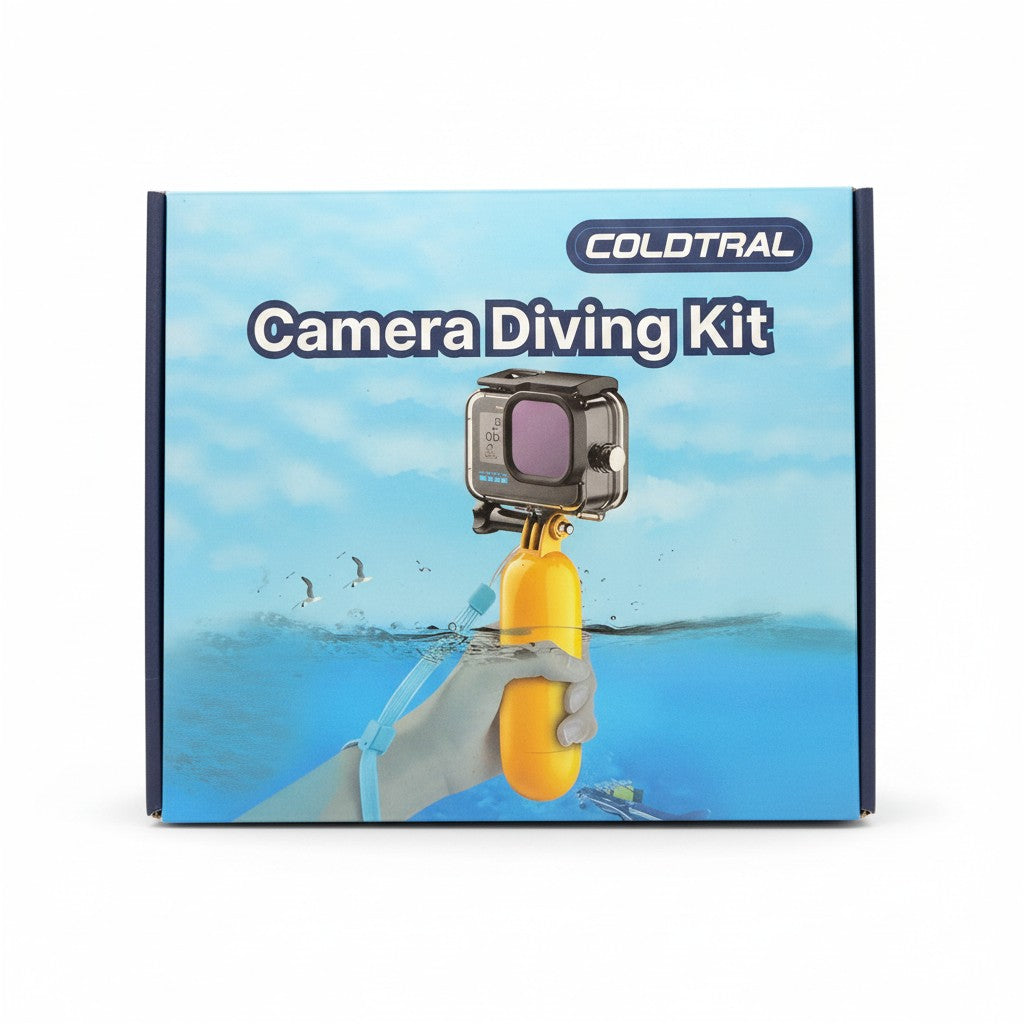 Exquisite Deal Shop yellow floating handle grip and waterproof housing for GoPro Hero 9-12, 196ft depth