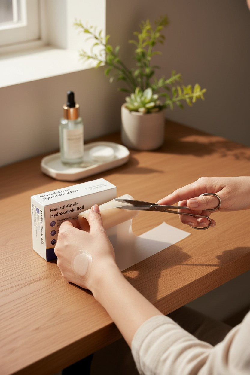 Exquisite Deal Shop Medical-Grade Hydrocolloid Roll for custom wound care, waterproof, breathable, and gentle adhesive.