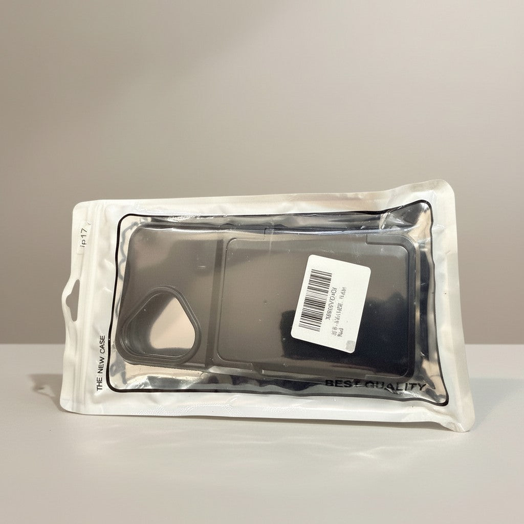 Exquisite Deal Shop black slim jelly iPhone 17 case with scratch-resistant finish and open-face design.