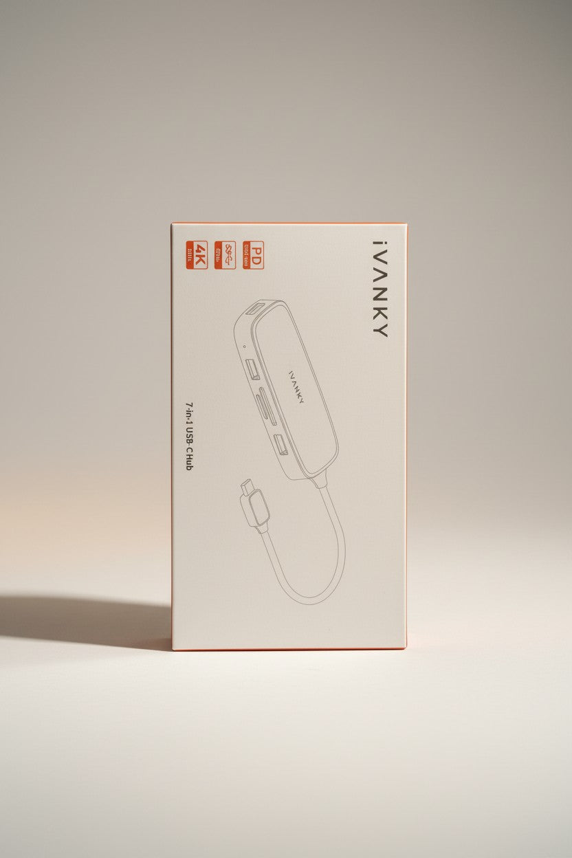Exquisite Deal Shop iVANKY 7-in-1 USB-C Hub with 4K HDMI, 100W PD, SD/TF card reader, and 3 USB 3.0 ports.