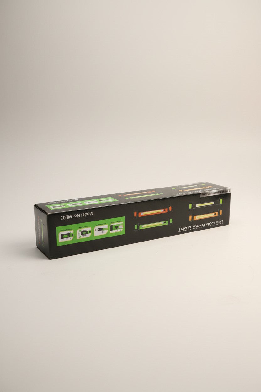 Exquisite Deal Shop LED COB work light bar with 3 brightness levels and magnetic back, ideal for mechanics.