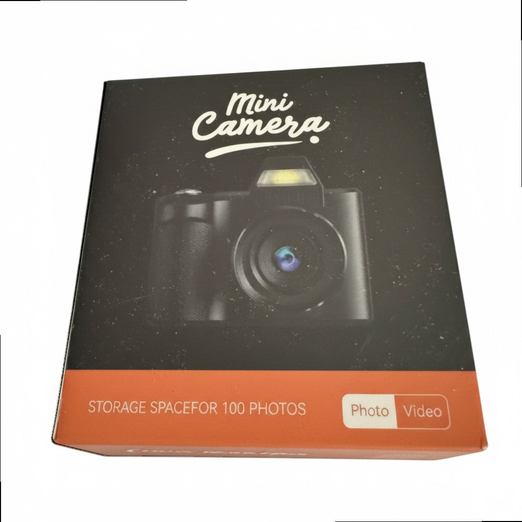 Exquisite Deal Shop Mini Digital Camera 1080P HD, compact, point-and-shoot with built-in flash and storage for 100+ photos.