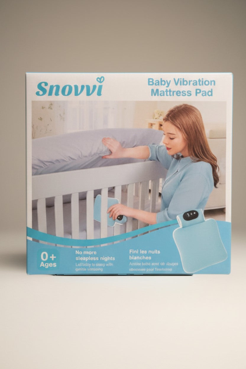 Exquisite Deal Shop Snovvi Baby Vibration Mattress Pad crib sleep aid with multiple intensity settings and auto-off timer.