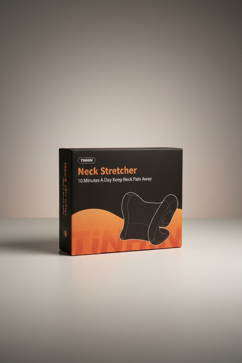 Exquisite Deal Shop TINHIN neck stretcher with graphene heat and magnetic therapy for cervical relief. Ergonomic design supports neck curve.
