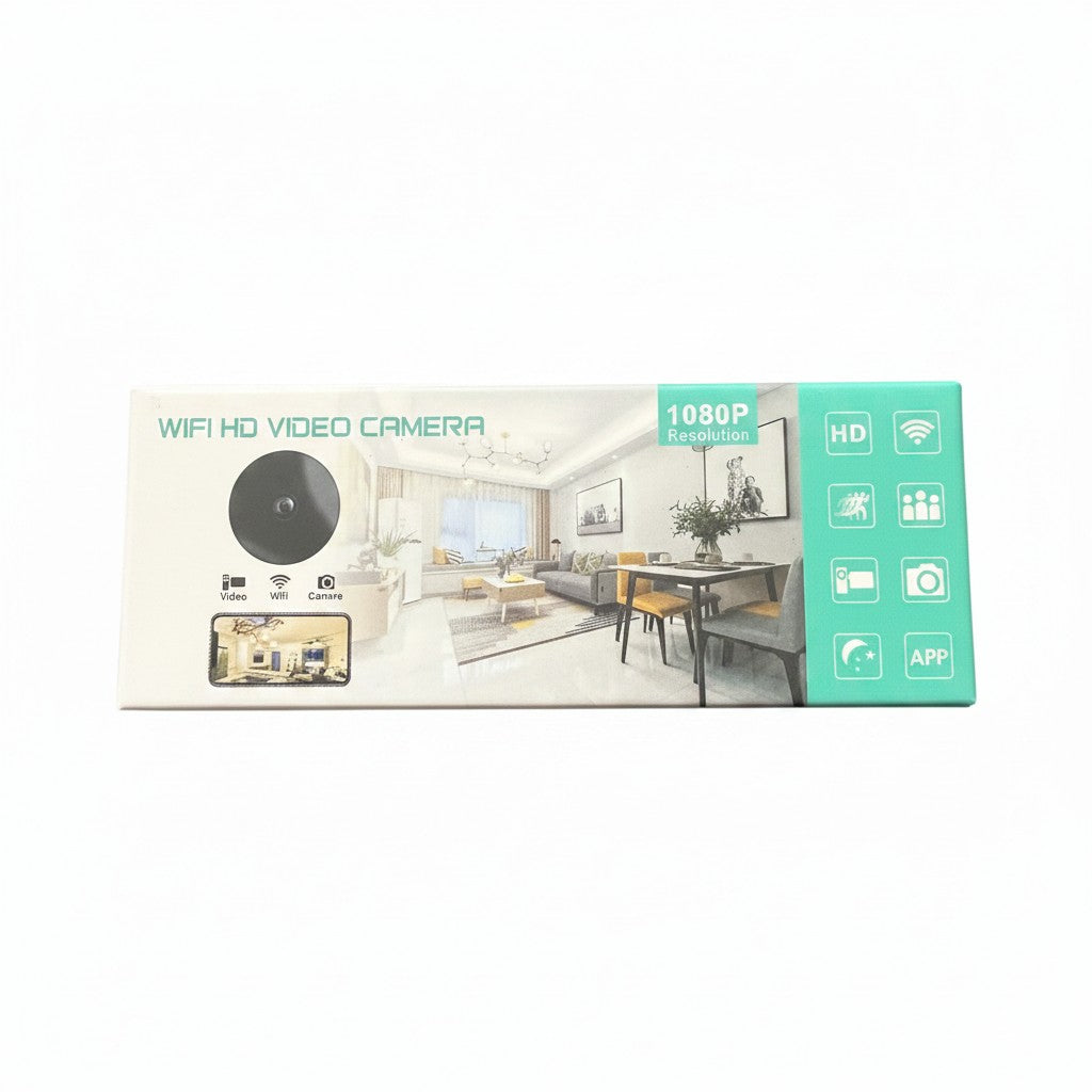Exquisite Deal Shop WiFi HD Mini Camera 1080P, 150° wide-angle, night vision, motion detection, app control.