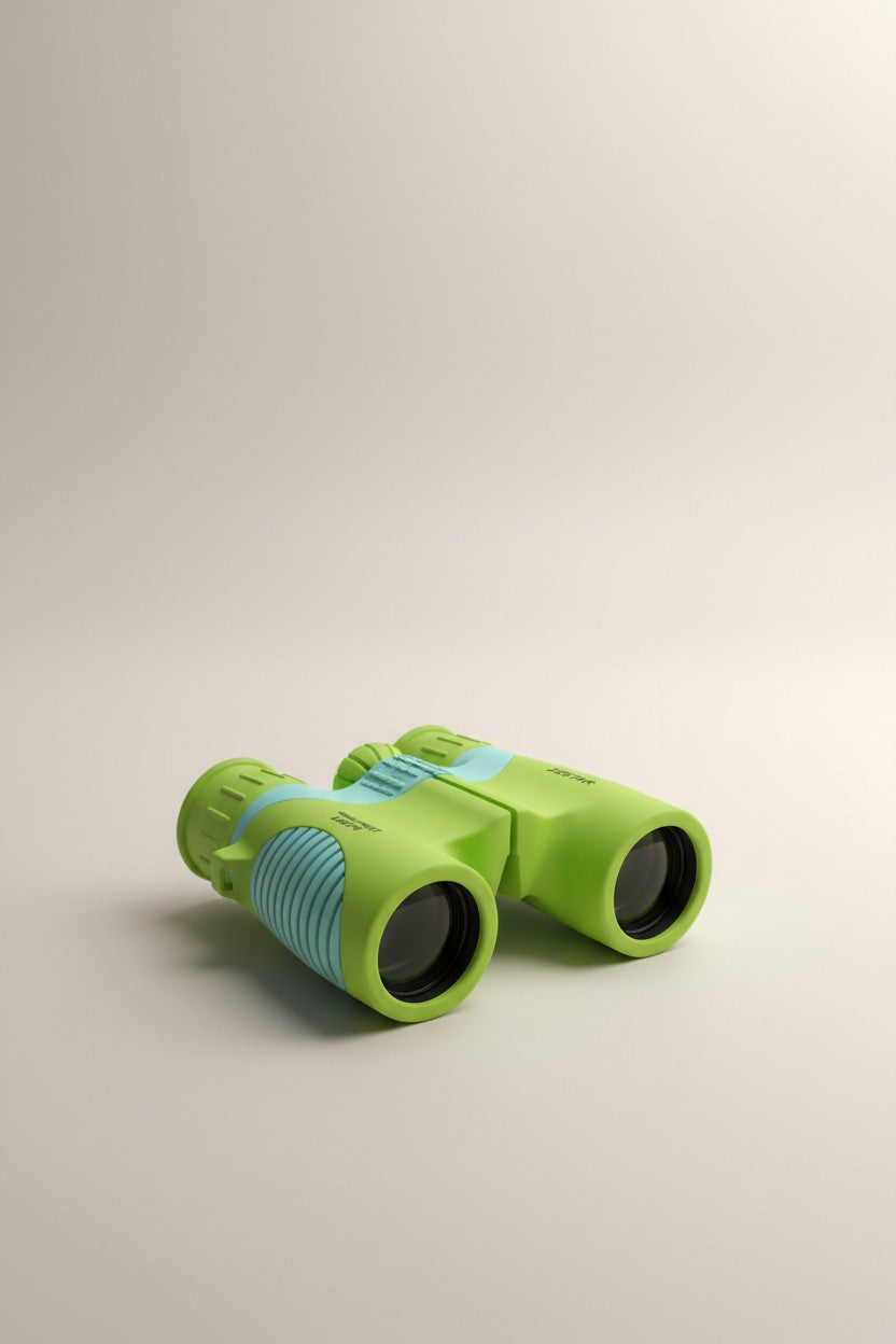 Exquisite Deal Shop green ZZSTAR 8x21 compact binoculars with rubber armor and central focus dial for kids.