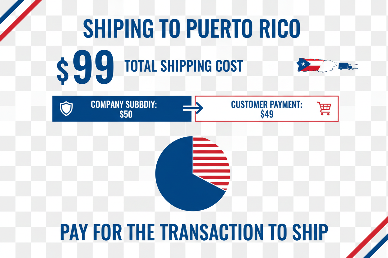 Puerto Rico Shipping $99 - Pay to Ship