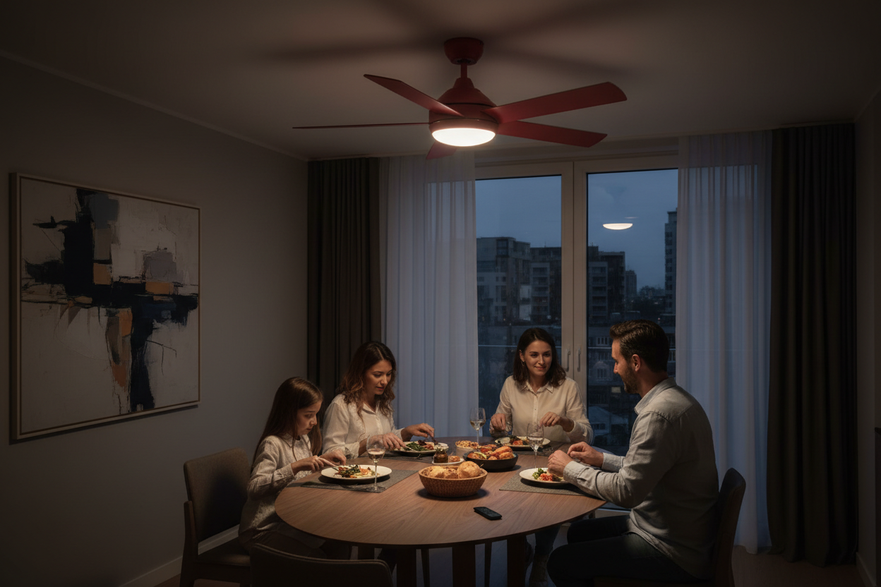Red SKORFORM Fan — Dining Room