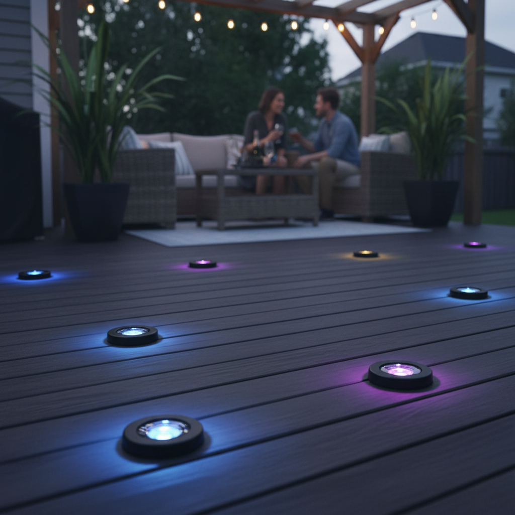 RGB Solar Pavement Light - Deck