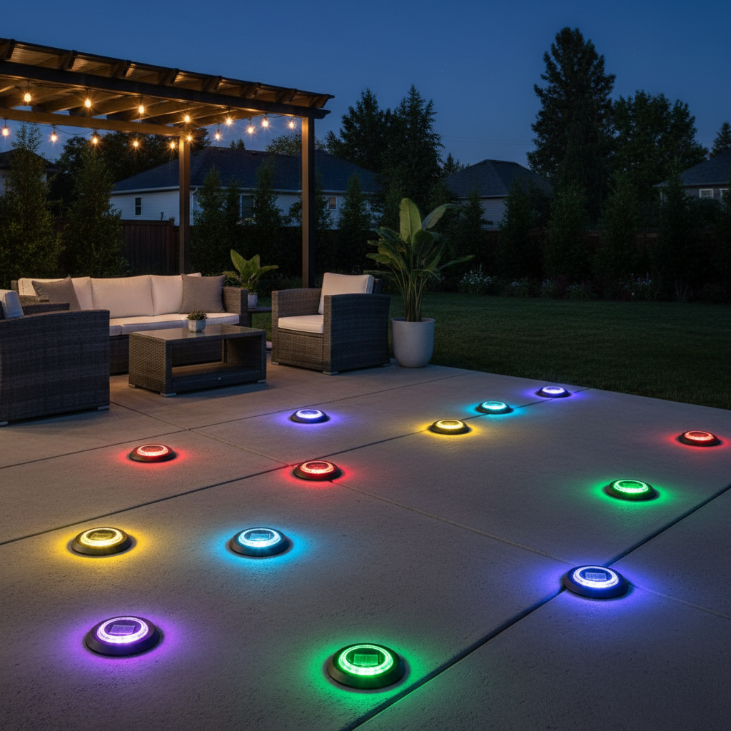 RGB Solar Pavement Light - Patio