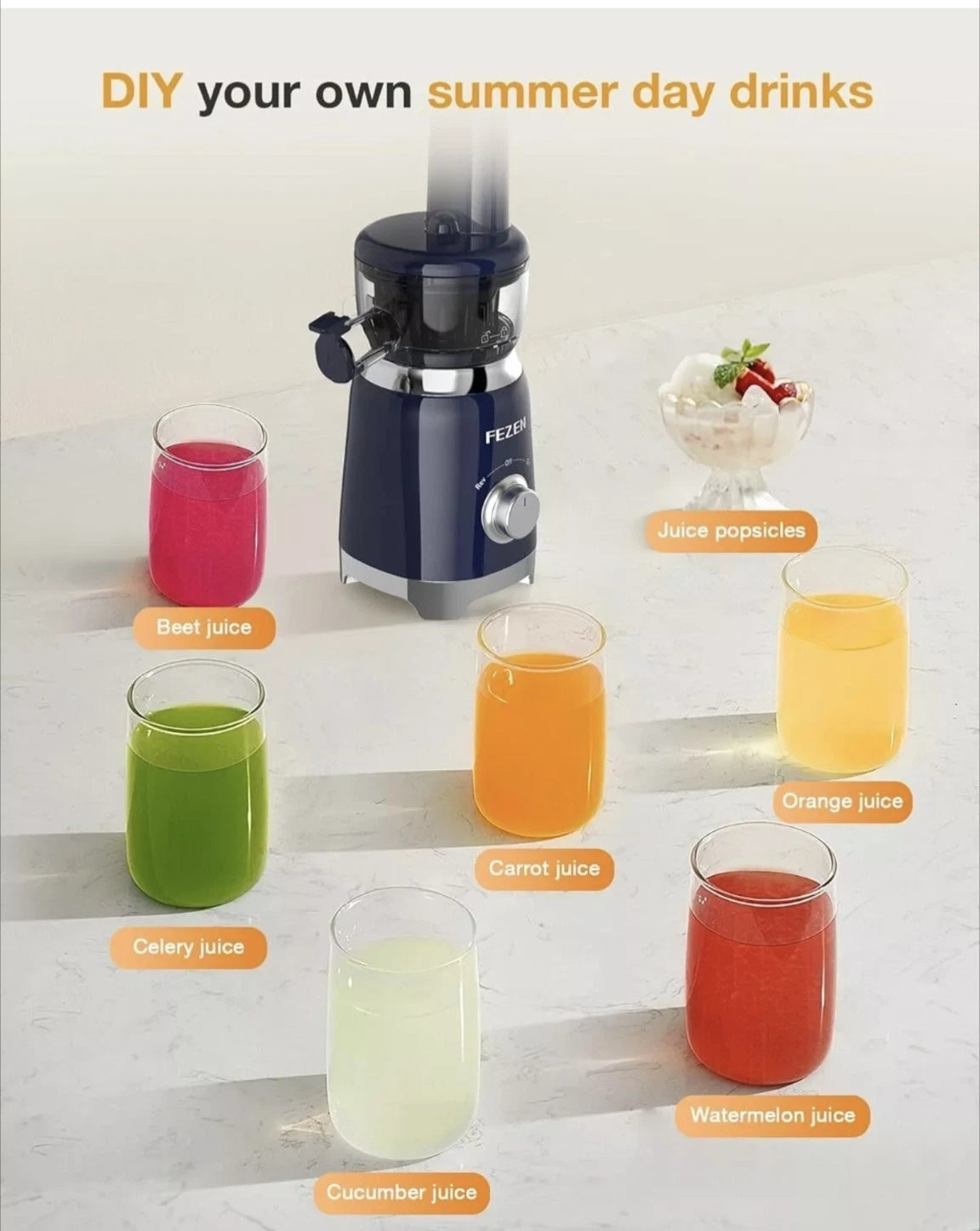 FEZEN Dr juicer offers expert-level performance for extracting nutrient-rich juice