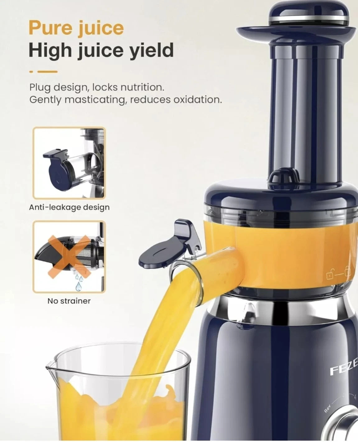 FEZEN Dr juicer offers expert-level performance for extracting nutrient-rich juice