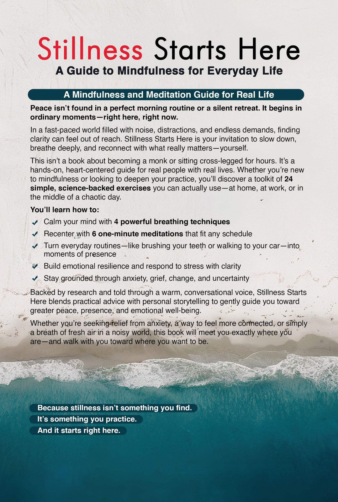 Stillness Starts Here: A Mindfulness / Meditation Guide for Real Life (Paperback or Hardcover)