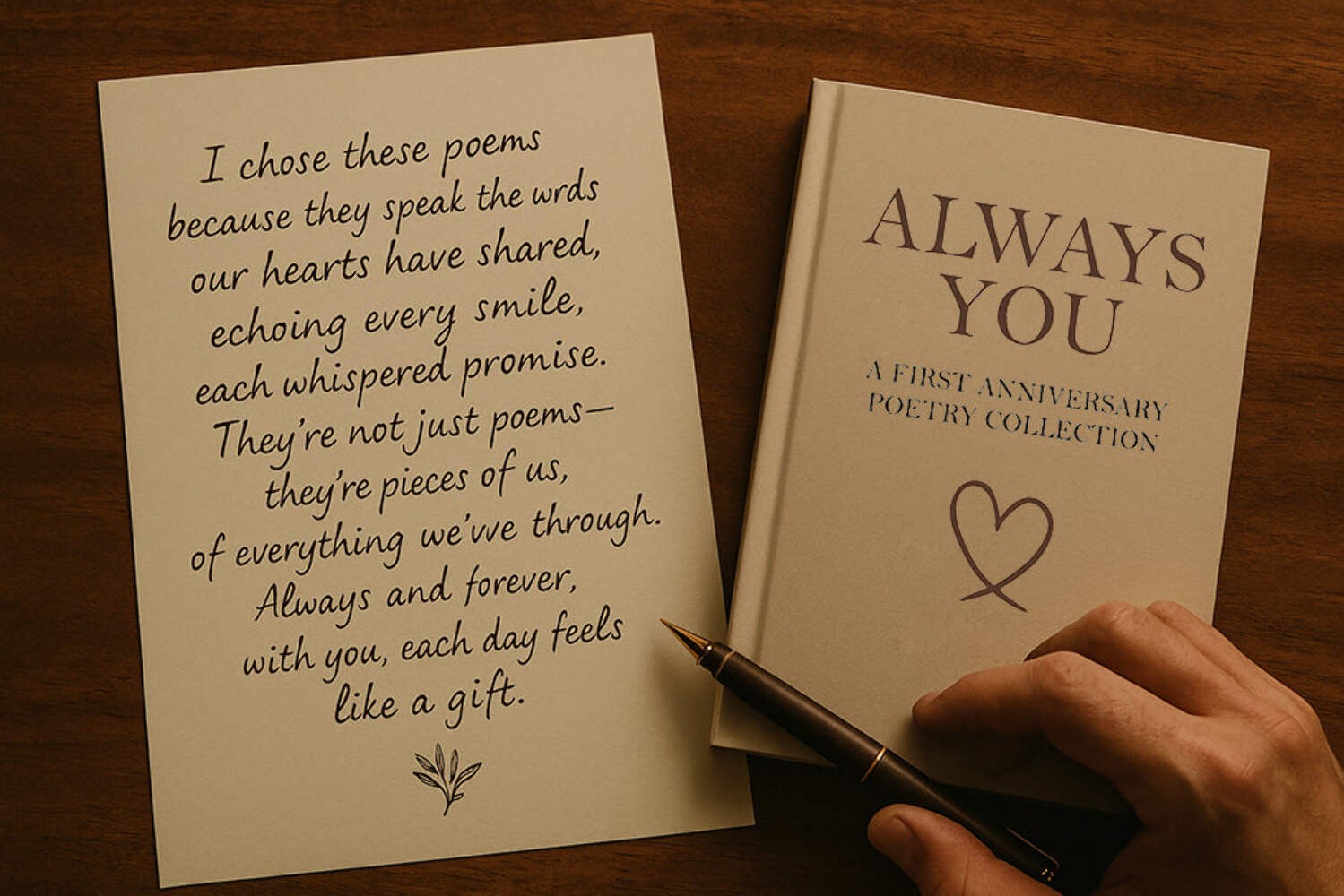 Always You – A First Anniversary Poetry Collection (Paperback or Hardcover)