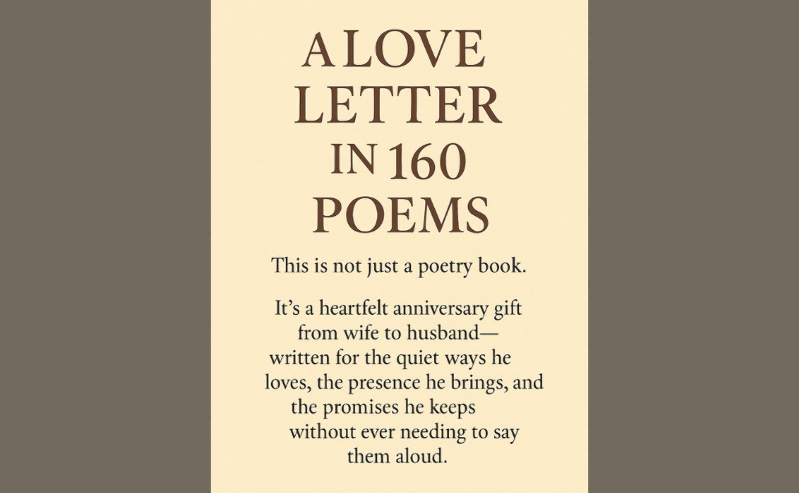 To You, My Always – A First Anniversary Poetry Collection (Paperback or Hardcover)