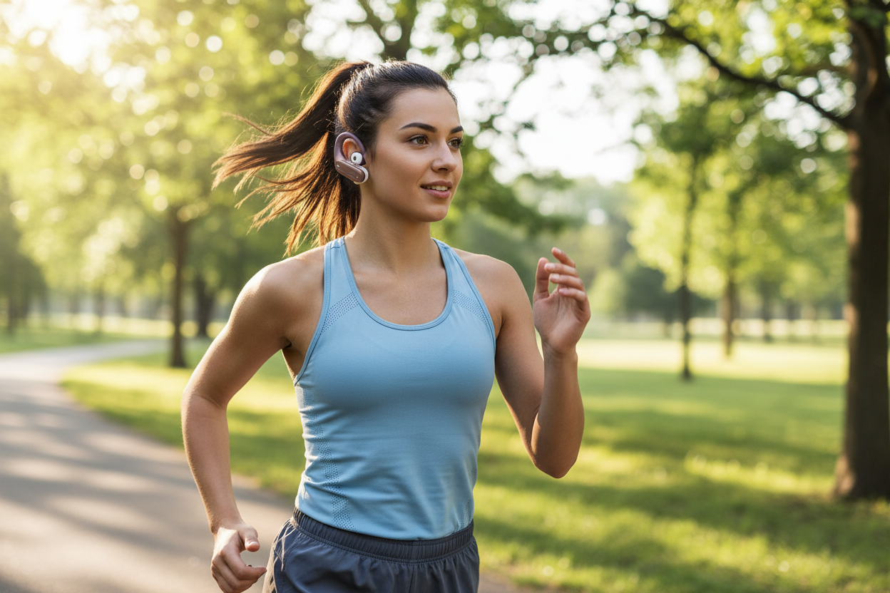 S12 Wireless Sports Earbuds Lifestyle Photo