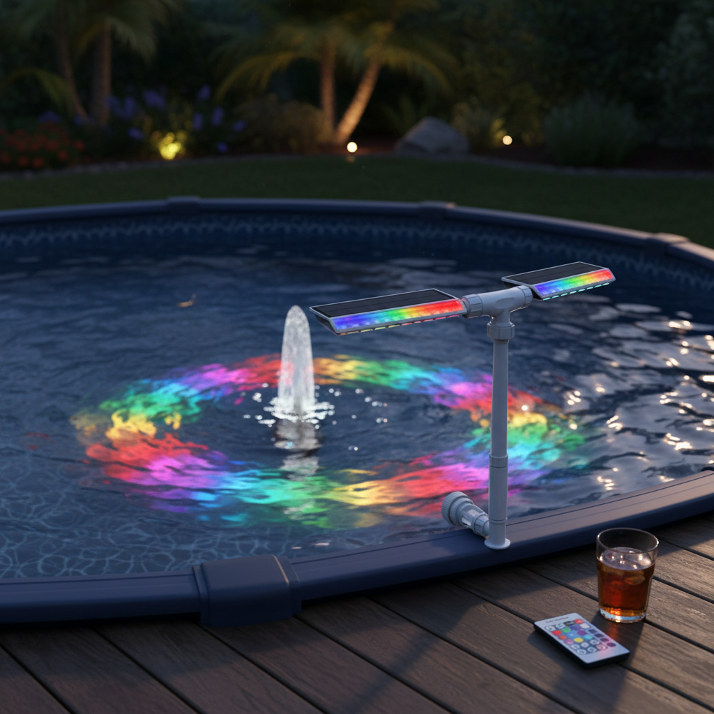 Solar Pool Fountain Light - Night Glow