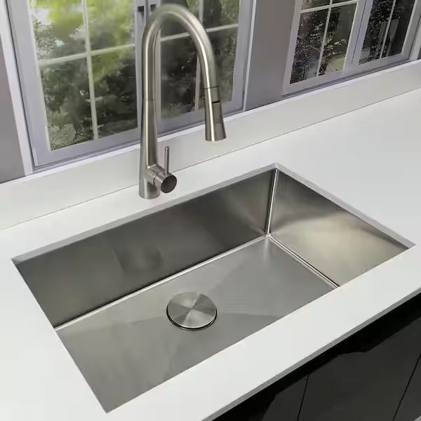 Stainless Sink Gauge Kitchen Steel Inch Delironexu Undermount - Single 30 Bow 18