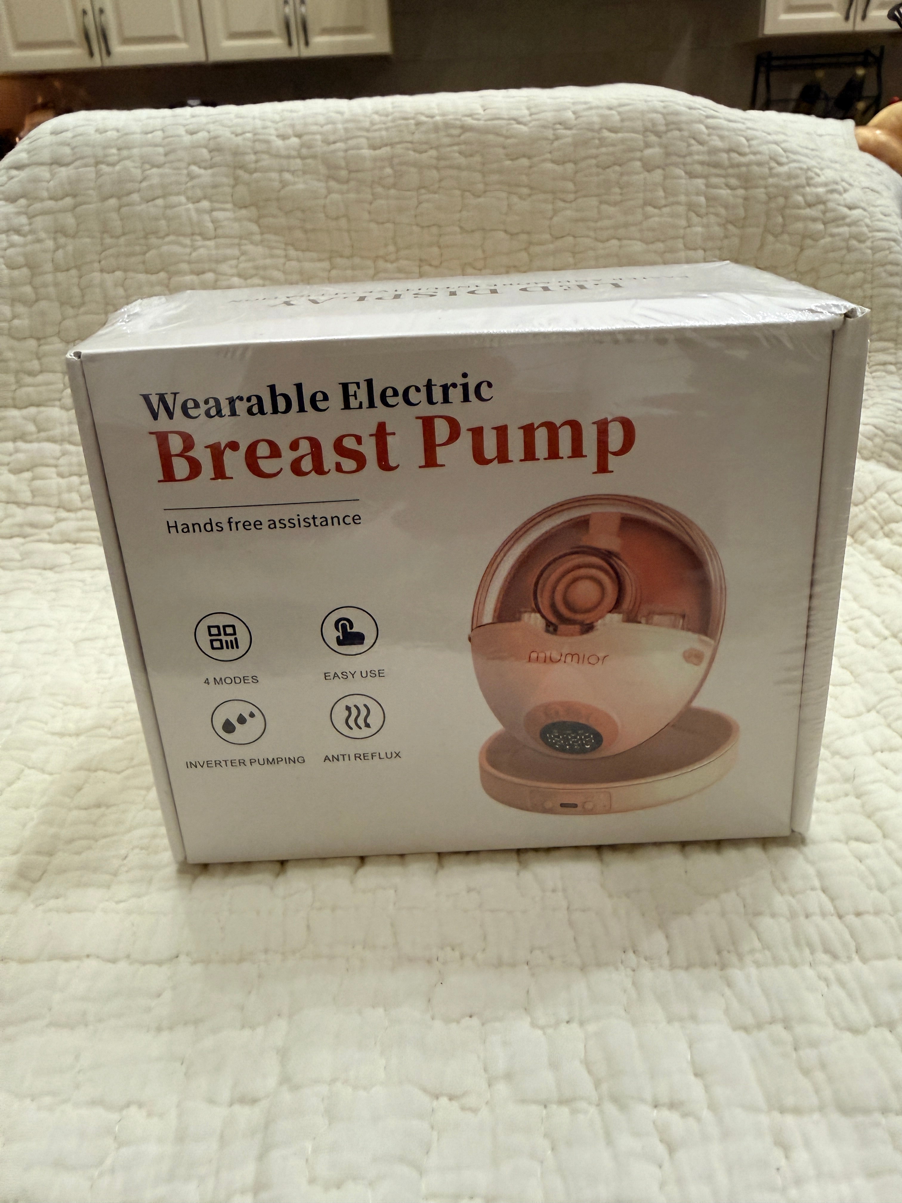 Wearable Electric Breast Pump Hands-Free 4 Modes Anti-Reflux