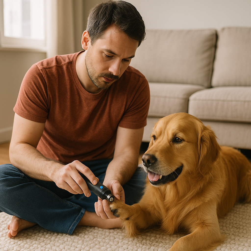 Pet Nail Grinder LCD Dog Cat Electric Trimmer USB Rechargeable
