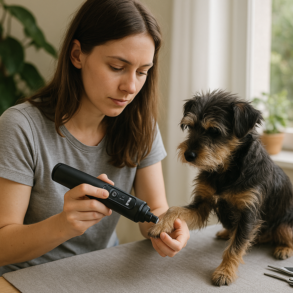 Pet Nail Grinder LCD Dog Cat Electric Trimmer USB Rechargeable