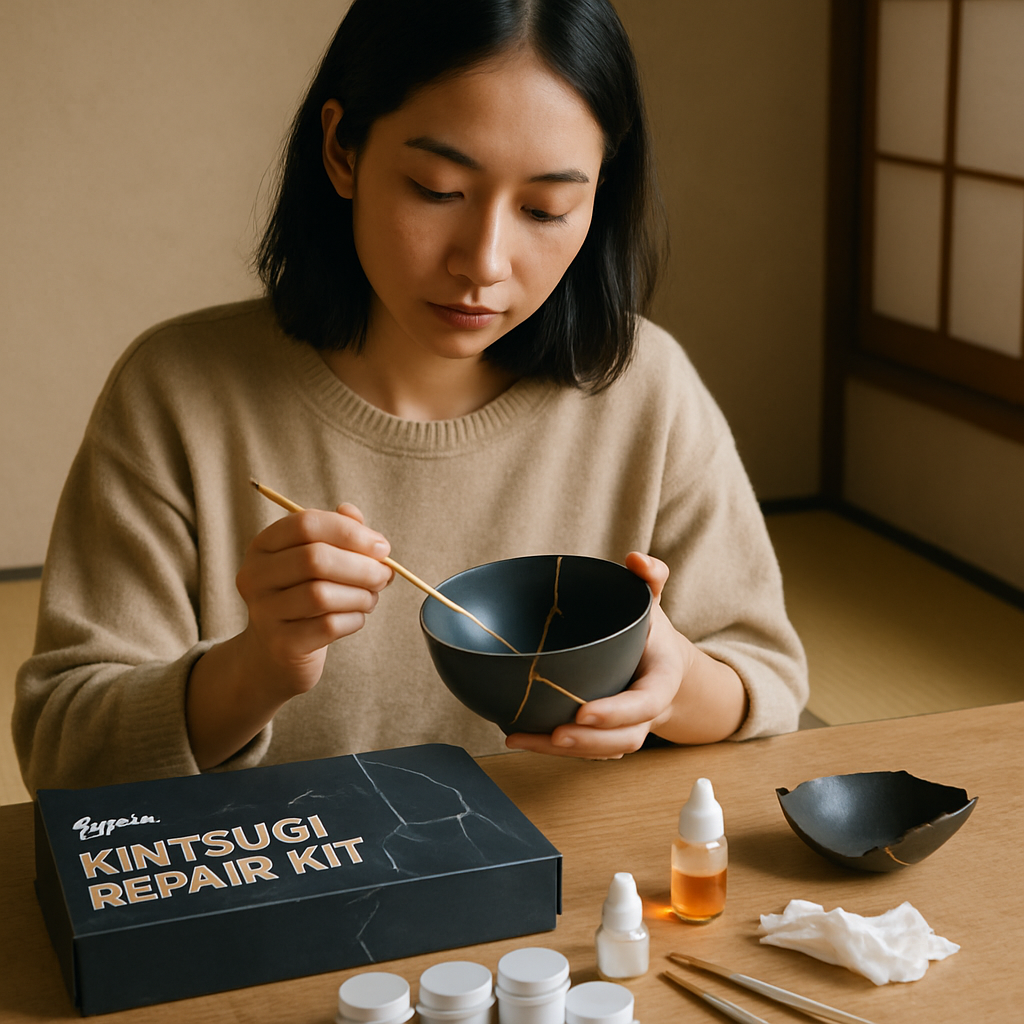 Daistely Kintsugi Repair Kit Gold Ceramic Pottery DIY Epoxy