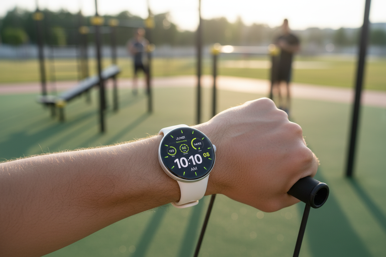 White Smartwatch Lifestyle Image