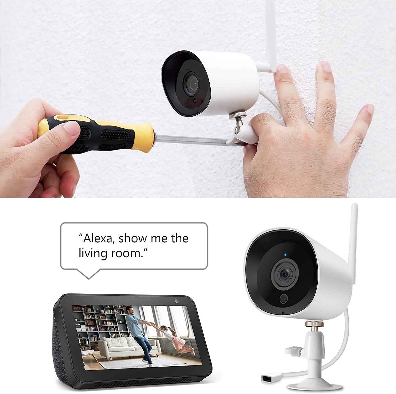 Rraycom 2K WiFi Security Camera for Outdoor 3MP Wireless Camera Night Vision